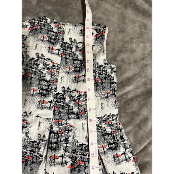 NWOT Florence Fancy Girl Sleeveless Dress Size 5-6 White Abstract Surfing - Picture 7 of 8
